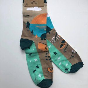 Camping Themed Socks - Designed in Toronto [Brand New]